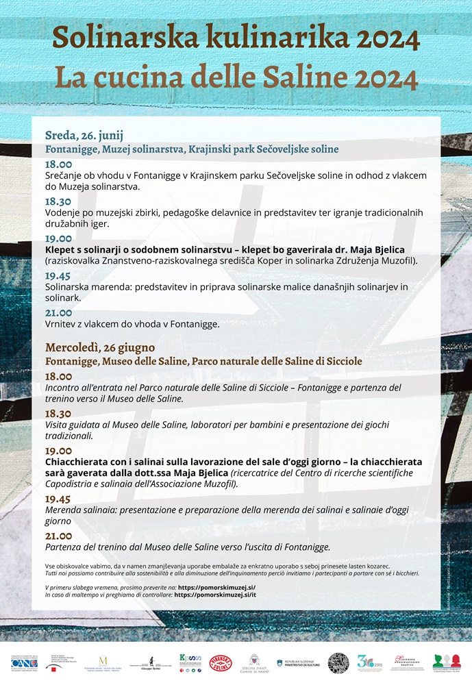 26.6.2024 Solinarska kulinarika 2024 – La cucina delle Saline 2024