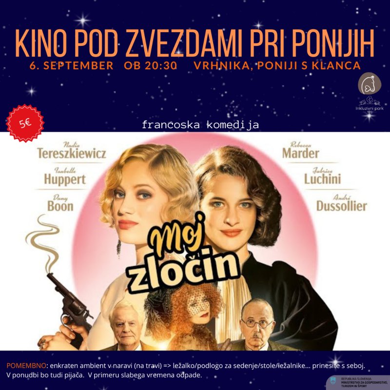 6.9.2024 Kino pod zvezdami pri Ponijih s klanca