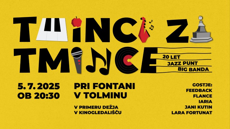 5.7.2025 TMINCI ZA TMINCE, 20 let Jazz Punt Big Banda-napovdnik-dogodki-prireditve