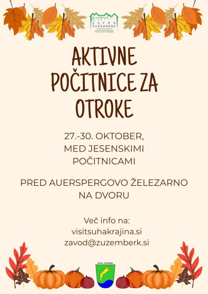 AKTIVNE POČITNICE ZA OTROKE / ŽUŽEMBERK 27. oktober - 30. oktober