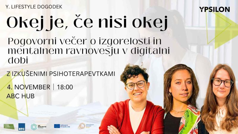 OKEJ JE, ČE TI NI OKEJ 4. november @ 18:00 - 20:00