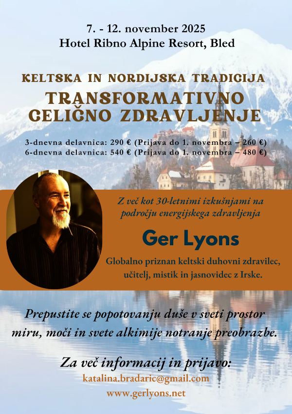 7.11.2025 Pridružite se svetovno priznanemu duhovnemu zdravilcu, učitelju, metafiziku, keltskemu mistiku-dogodki-prireditev