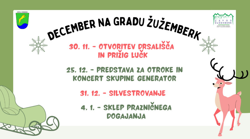 30.11.2025 DECEMBER NA GRADU ŽUŽEMBERK-napovdnik-dogodki-prireditve