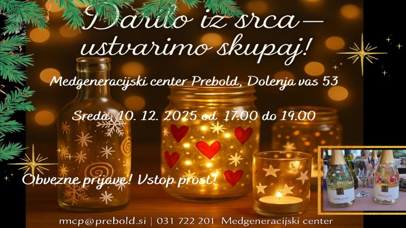 10.12.2025 Darilo iz srca – ustvarimo skupaj! Personalizirane steklenice in kozarce-dogodki