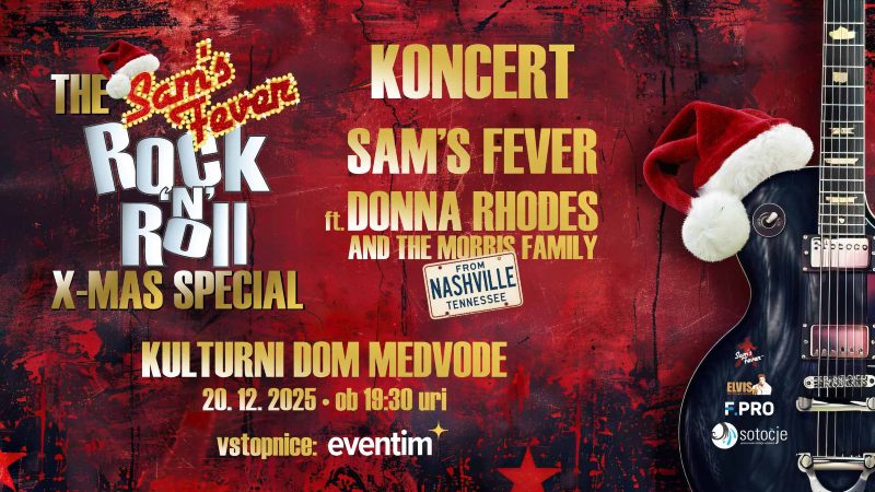 20.12.2025 Koncert The Sam's Fever R'N'Roll X-Mas Special ft. Donna Rhodes in The Morris family