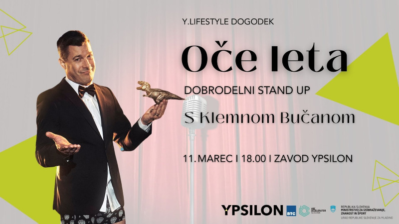 11.3.2026 Dobrodelni stand up Oče leta s Klemnom Bučarjem-napovednik-dogodki