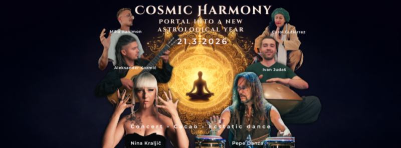 21.3.2026 Cosmic Harmony - Ecstatic Dance, Cacao, Live music-napovednik-dogodki