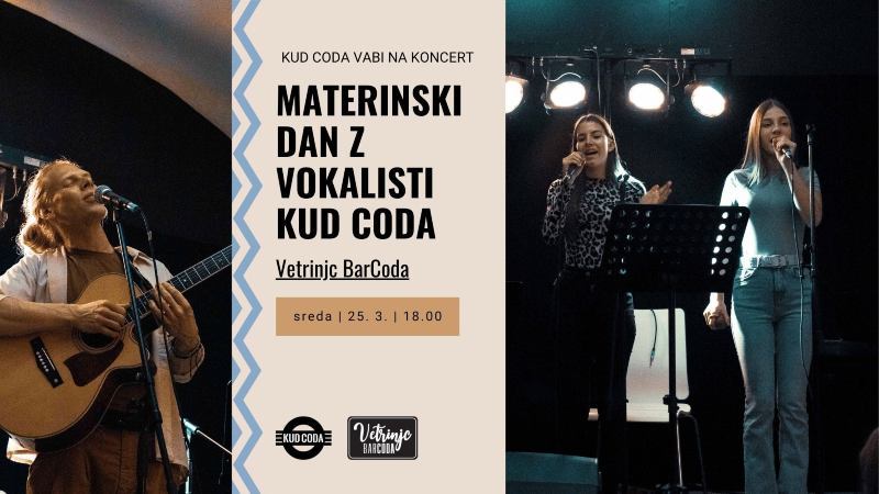 25.3.2026 Materinski dan z vokalisti KUD Coda-napovednik-dogodki