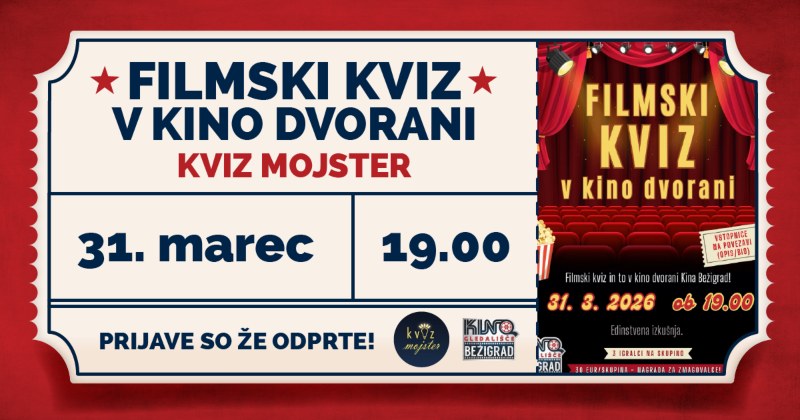 31.3.2026 FILMSKI KVIZ V KINO DVORANI Kviz Mojster-napovednik-dogodki