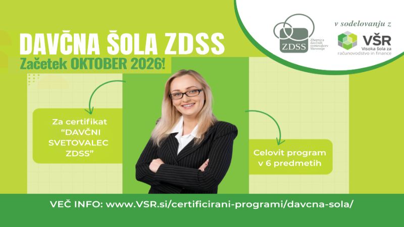 1.10.2026 Davčna šola ZDSS ~ začnemo oktobra 2026!